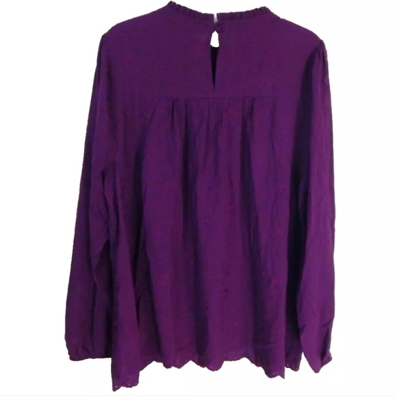 Torrid Challis Embroidered Cutout Sleeve Top - Picture 5 of 5